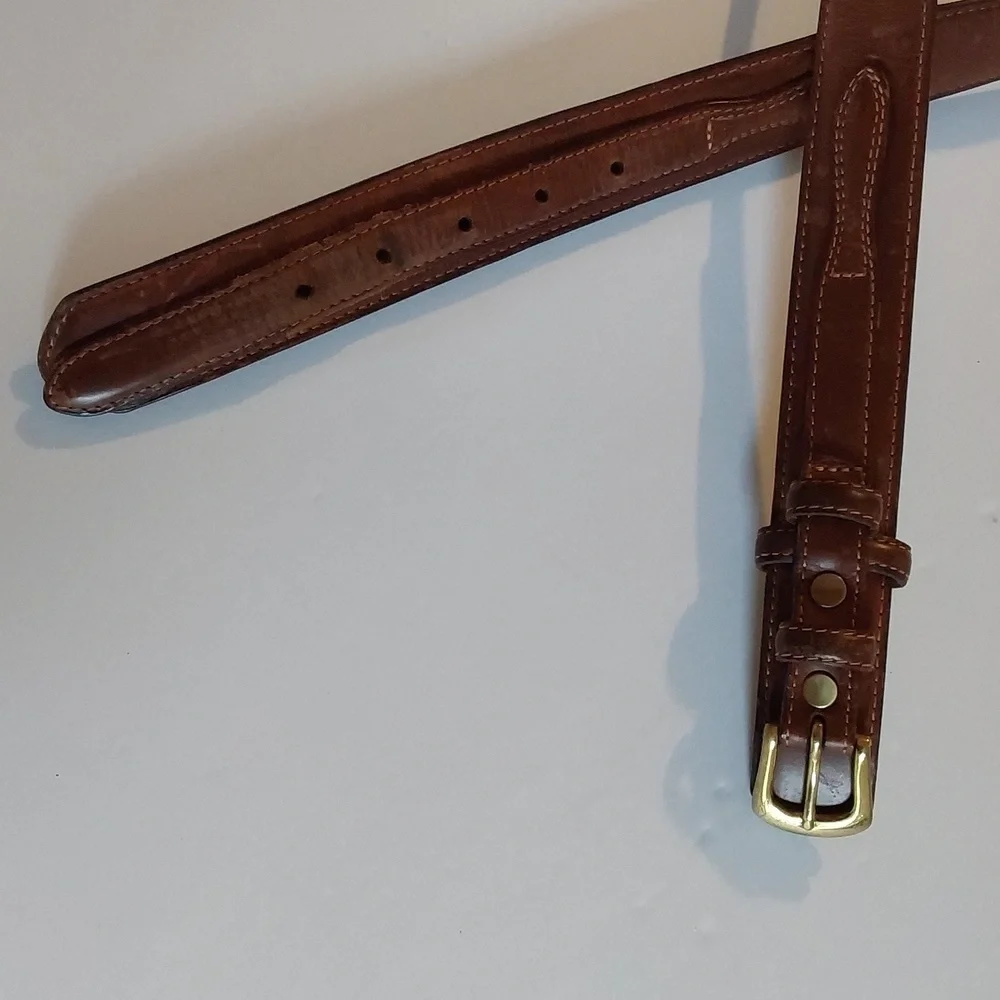 3 D Belt Co. |Mens Apache Ranger Western Belt Premium Leather Brass Sz.34